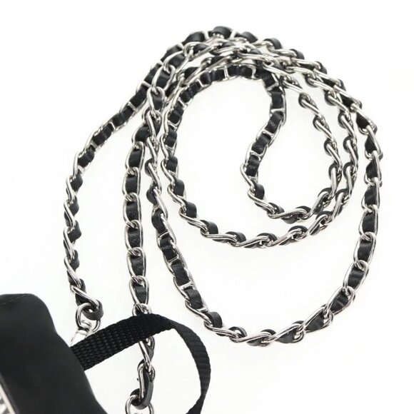 PRADA Chain Shoulder Bag Nylon Black Silver Auth 128179M - Picture 8 of 16